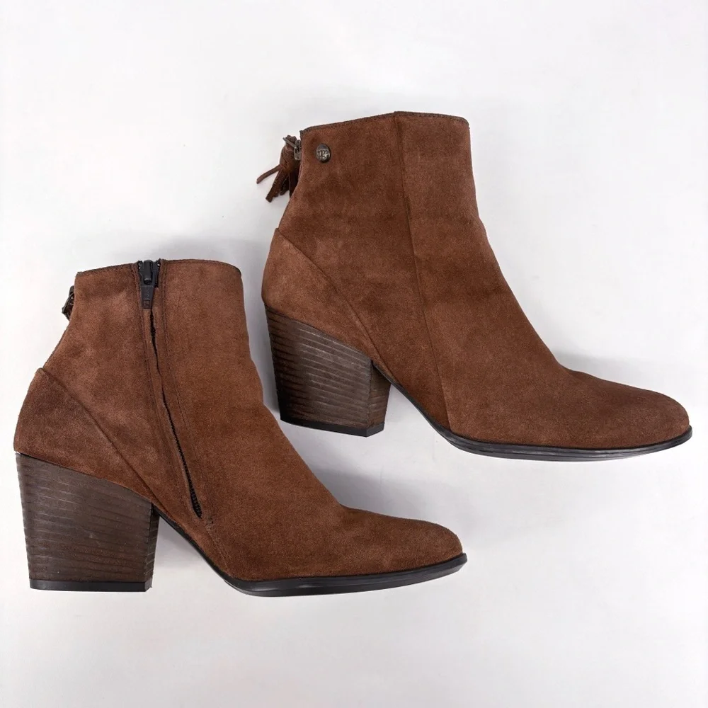PAUL GREEN Jada Brown Suede Ankle Boots 8